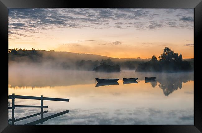Enchanting Misty Sunrise Framed Print by Robert Strachan
