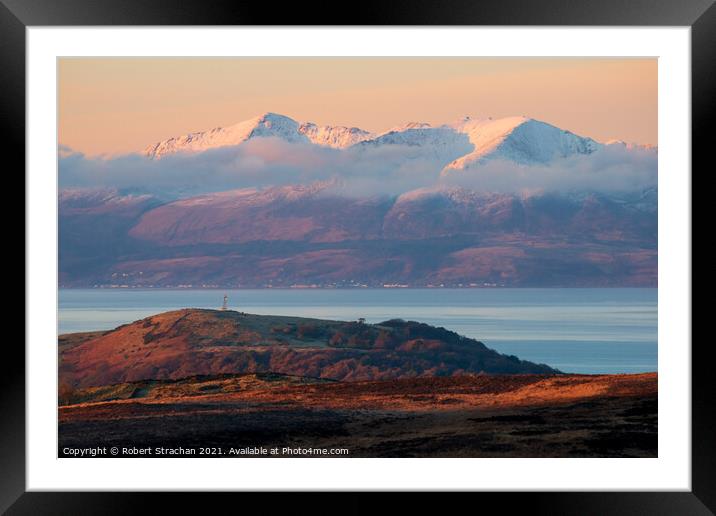 Majestic Winter Sunrise Framed Mounted Print by Robert Strachan