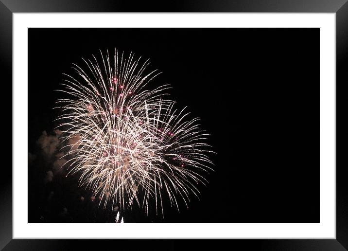 Three Fireworks Framed Mounted Print by Kayleigh Meek