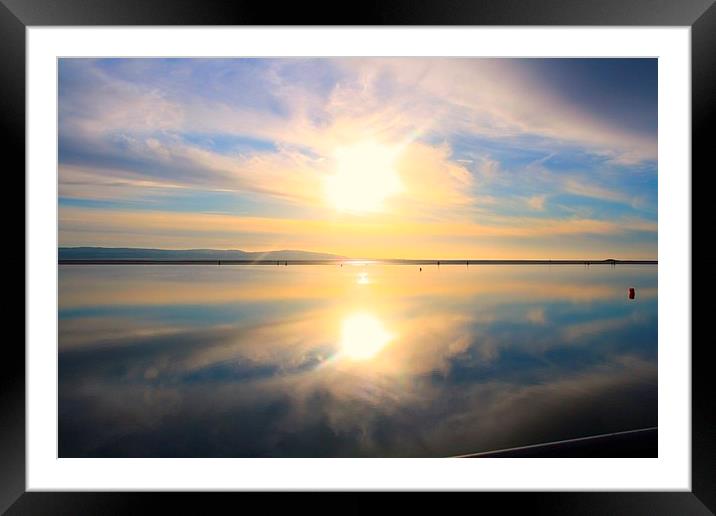 Sunset looking out to Wales Framed Mounted Print by Jennifer Bradley