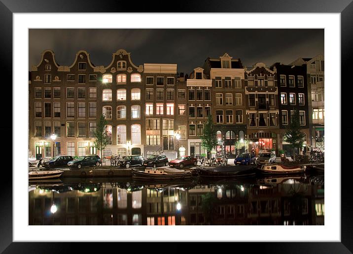 Amsterdam Nights Framed Mounted Print by Andy Walker