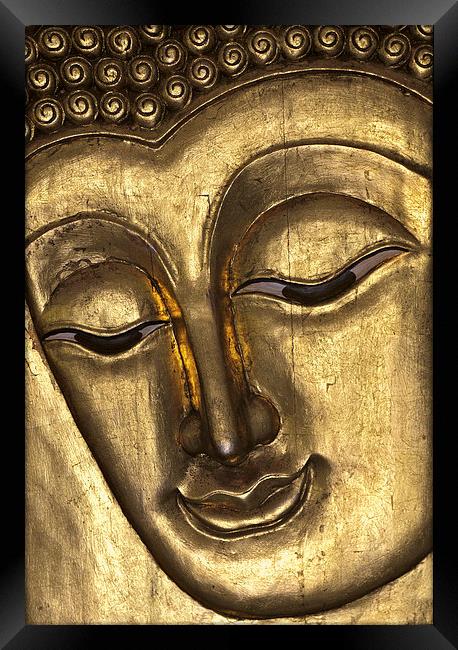 Buddha face Framed Print by Jim O'Donnell