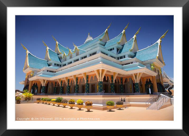 Wat Pa Phu Kon temple, Thailand Framed Mounted Print by Jim O'Donnell