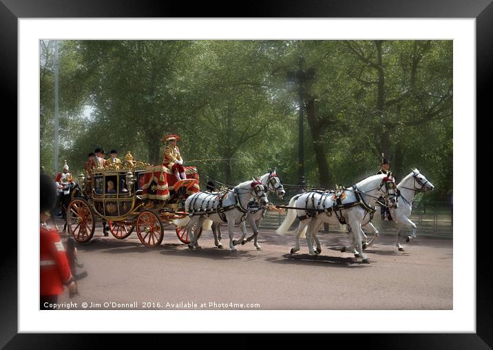 Royal Coach Framed Mounted Print by Jim O'Donnell