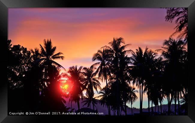 Phuket sunset Framed Print by Jim O'Donnell