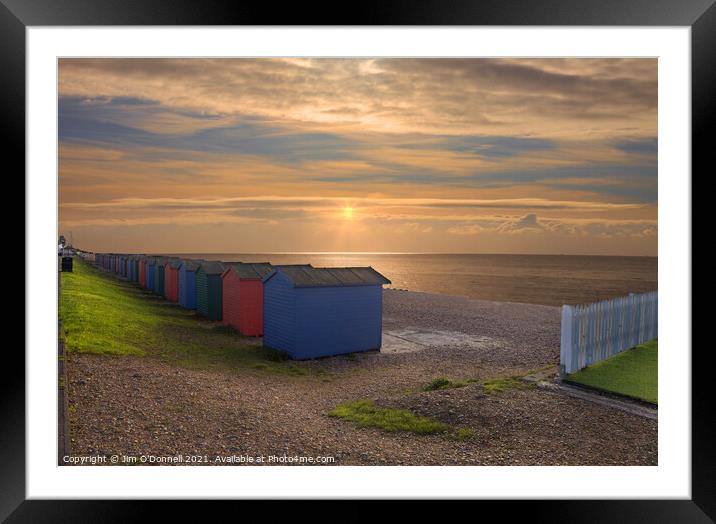 Sun setting in Hastings Framed Mounted Print by Jim O'Donnell