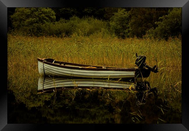 Boat reflection Framed Print by Aaron Fleming