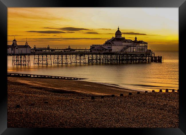  Sunrise Pier, Eastbourne, East Sussex Framed Print by Matthew Silver