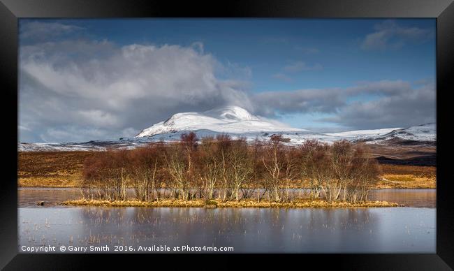 Canisp from Loch Awe, Sutherland. Framed Print by Garry Smith