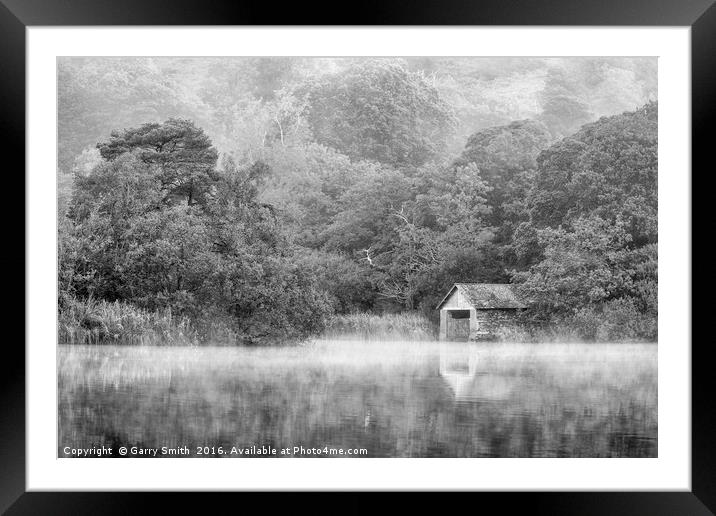 Steamy Waters. (mono) Framed Mounted Print by Garry Smith