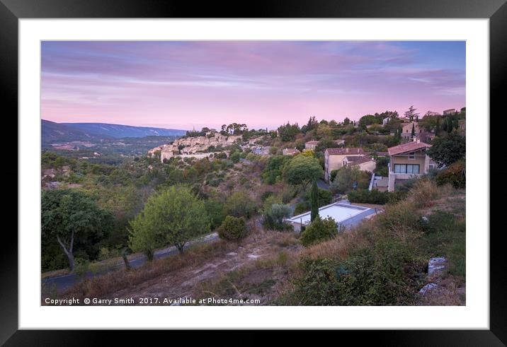 Bonnieux Dawn, Provence, France. Framed Mounted Print by Garry Smith