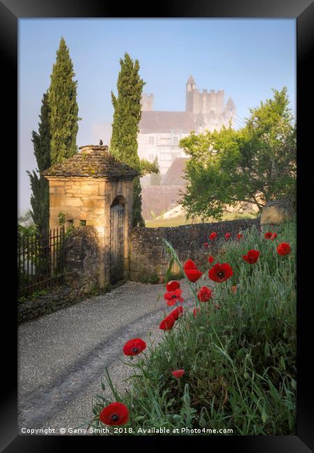 Poppies at Chateua de Beynac Framed Print by Garry Smith