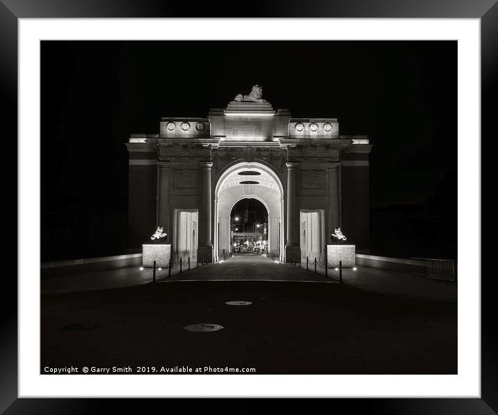 Menin Gate at Night Framed Mounted Print by Garry Smith