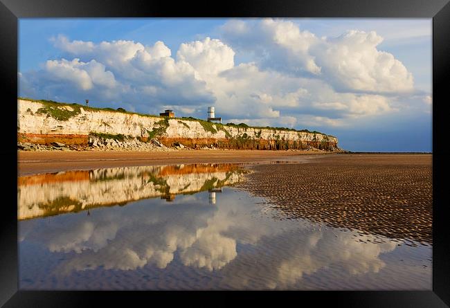 Old Hunstanton Reflection Framed Print by Adrian Searle
