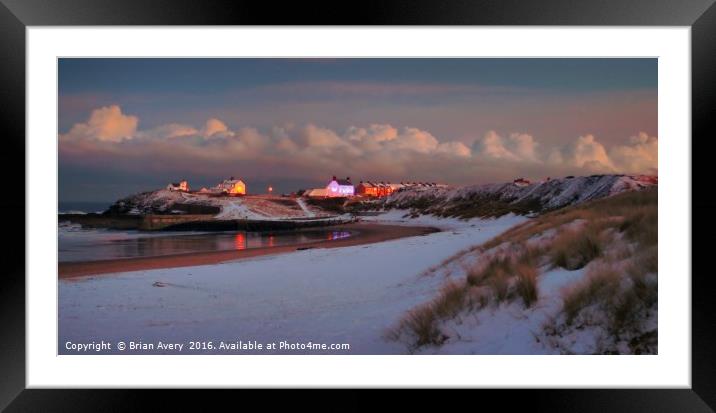 Sea, Sand and Snow Framed Mounted Print by Brian Avery