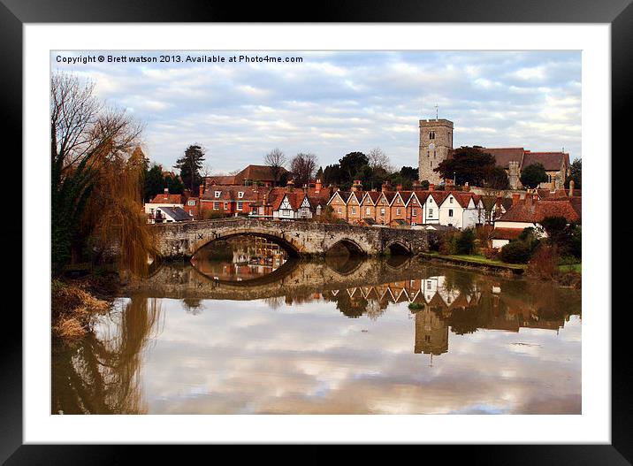 aylesford village Framed Mounted Print by Brett watson