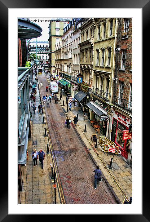 Villiers Street in london Framed Mounted Print by Brett watson