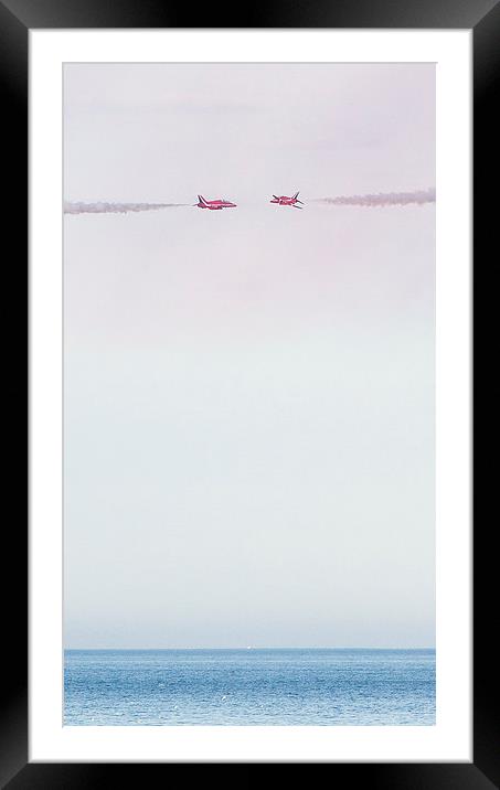 Red Arrow Head to Head Framed Mounted Print by I Burns