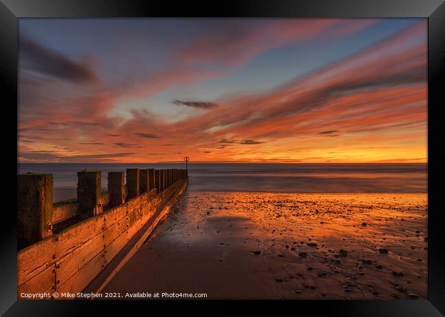 Sunrise At Aberdeen Beach Framed Print by Mike Stephen