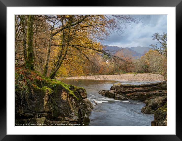 Autumn, River Coe Framed Mounted Print by Mike Stephen