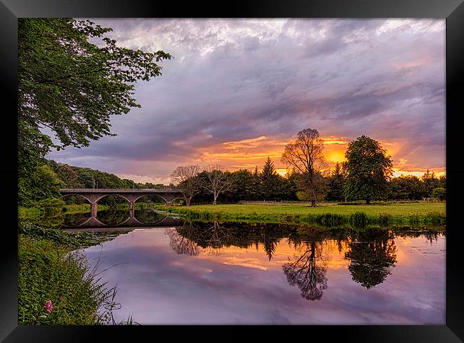 River Don Sunset Framed Print by Mike Stephen