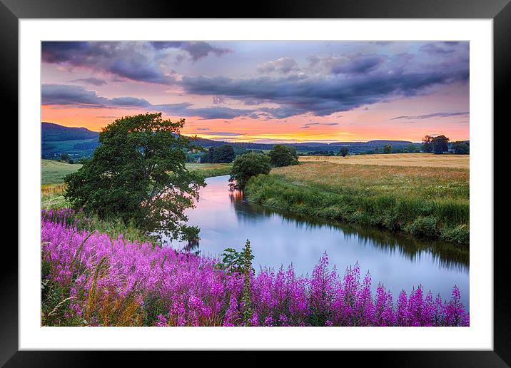 Sunset over the River Don Framed Mounted Print by Mike Stephen