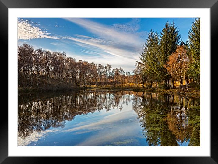 Lochan Reflections Framed Mounted Print by Mike Stephen