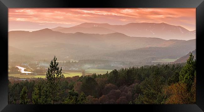 Sunset Over Lochnagar Framed Print by Mike Stephen