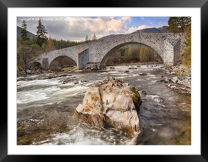 The Old Bridge of Dee Framed Mounted Print by Mike Stephen