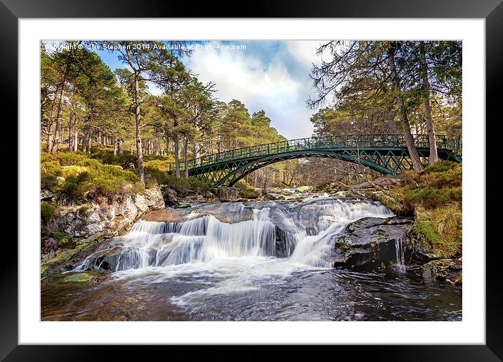 Ballochbuie Bridge Framed Mounted Print by Mike Stephen