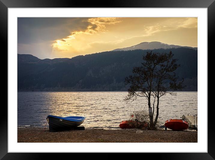  Loch Ness Dusk Framed Mounted Print by Mike Stephen