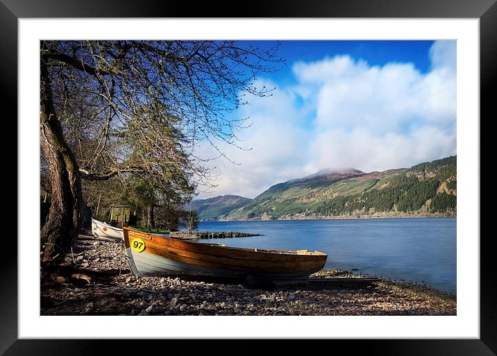  Loch Ness Shoreline Framed Mounted Print by Mike Stephen