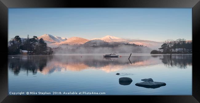 Derwentwater Dawn Framed Print by Mike Stephen