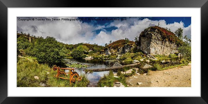 Haytor Quarry Dartmoor Framed Mounted Print by Tracey Yeo