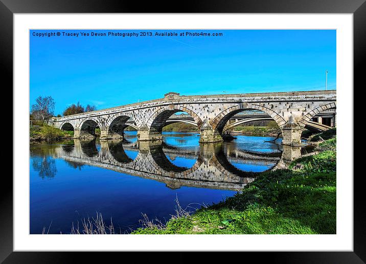River Severn Bridge At Atcham Framed Mounted Print by Tracey Yeo