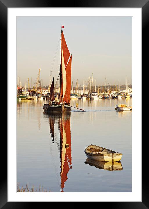 Calm water reflection Framed Mounted Print by Brian Fry