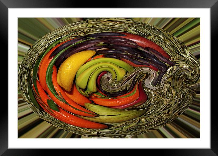 Fruit in a basket Framed Mounted Print by Brian Fry