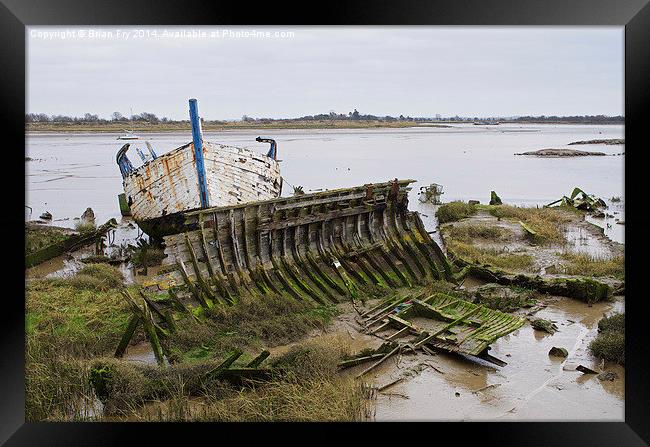 Wrecks and rubbish Framed Print by Brian Fry