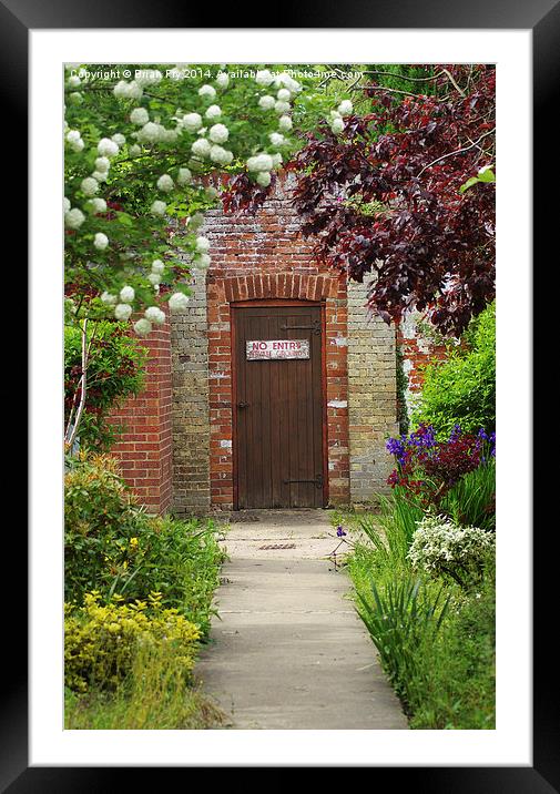 Keep out! secret garden Framed Mounted Print by Brian Fry