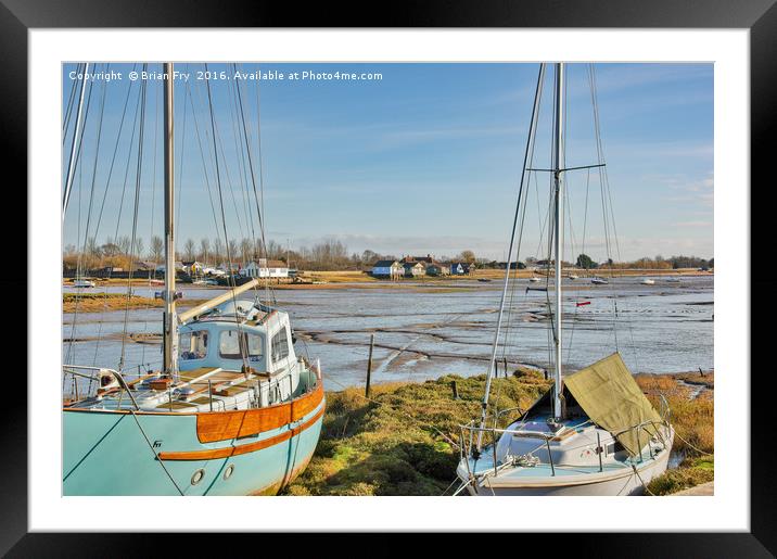 Between the masts Framed Mounted Print by Brian Fry