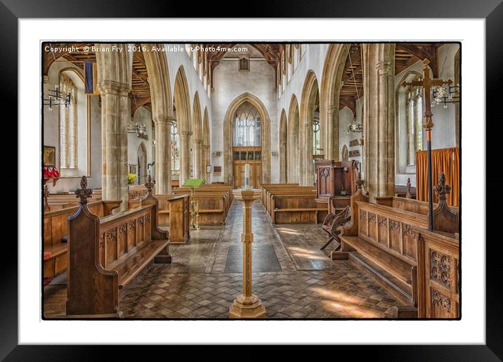 Norfolk Church View Framed Mounted Print by Brian Fry