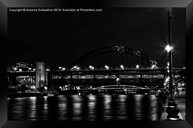 Newcastle Tyne Bridge Framed Print by Graeme Darbyshire