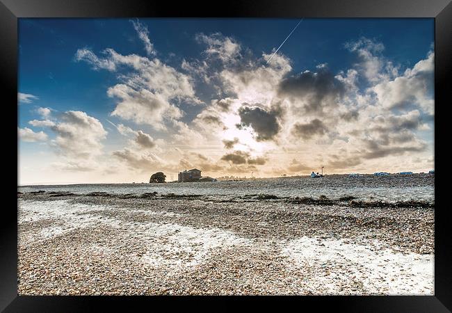 After the storms on Calshot Beach Framed Print by Kevin Browne
