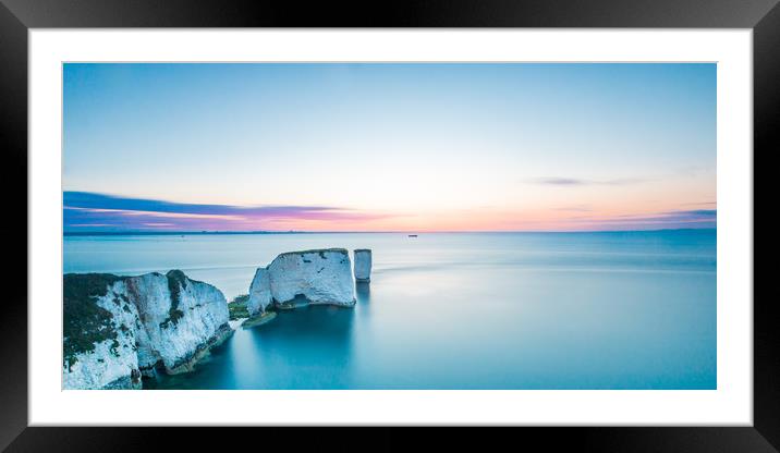 Sunrise at Old Harry Rocks Framed Mounted Print by Kevin Browne