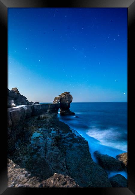 Pulpit Rock At Night Framed Print by Kevin Browne