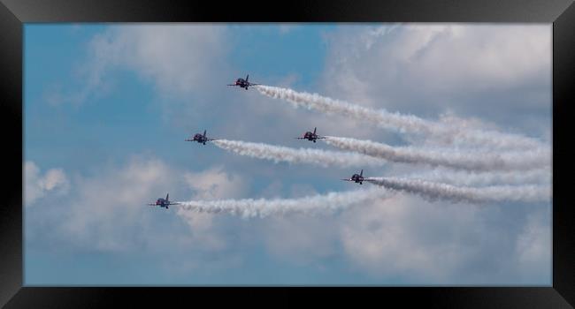 Five Red Arrows Framed Print by Kevin Browne