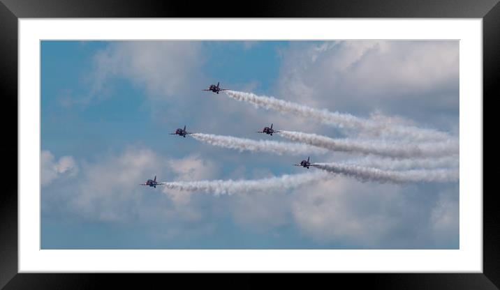 Five Red Arrows Framed Mounted Print by Kevin Browne