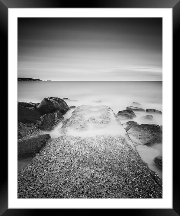Solent B&W Abstract Framed Mounted Print by Kevin Browne