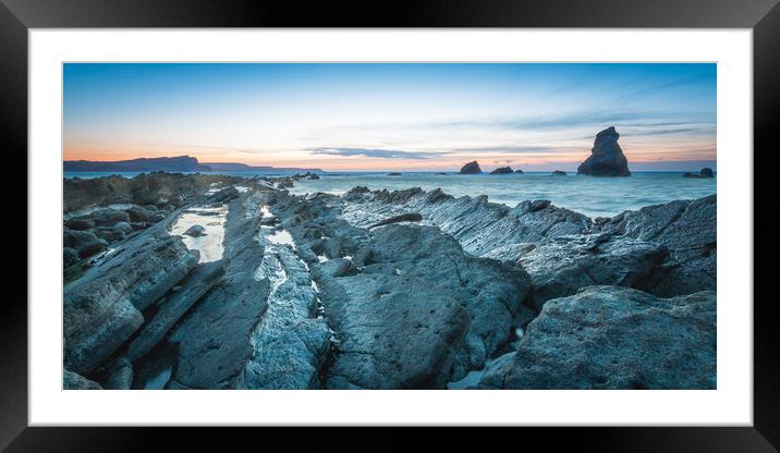 Sunrise Over The Jurassic Coast Framed Mounted Print by Kevin Browne
