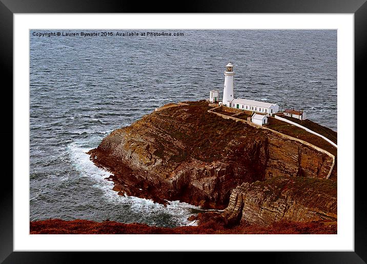 South Stack Lighthouse, Anglesey, Wales. Framed Mounted Print by Lauren Bywater